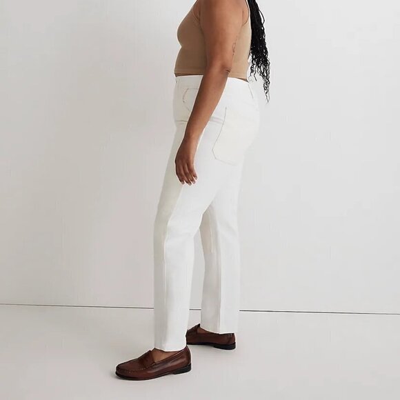 Madewell The '90s Straight Jeans Two-Tone Workwear Edition White Size 33 NWT - Picture 3 of 11